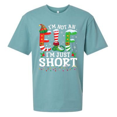 Funny Christmas Family Pajamas IM Not An Elf IM Just Short Sueded Cloud Jersey T-Shirt