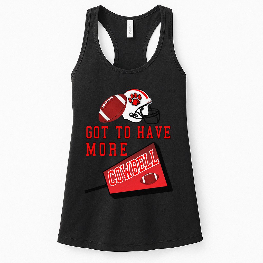 Football Cowbell Womens Tank Top