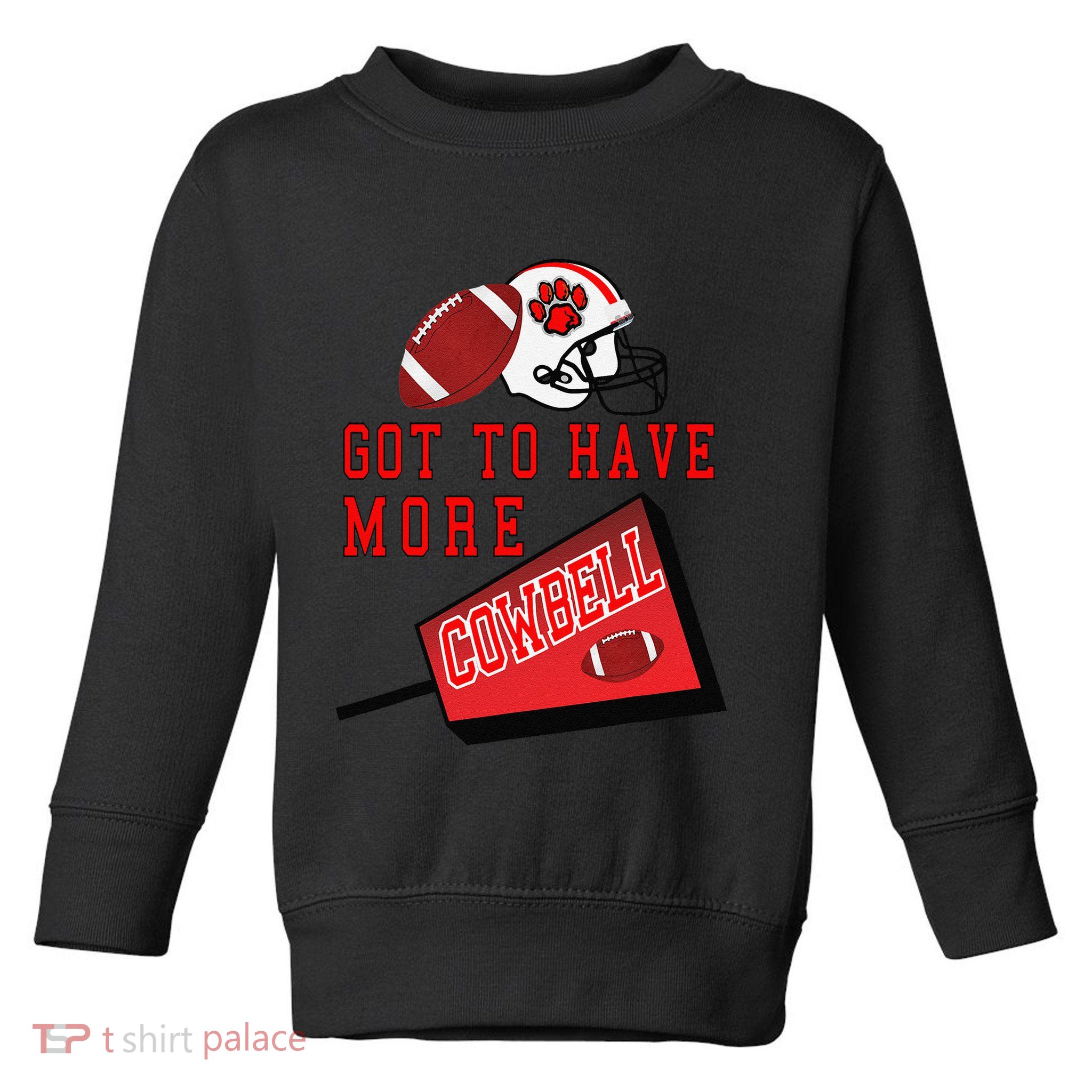 Football Cowbell Toddler Sweatshirt