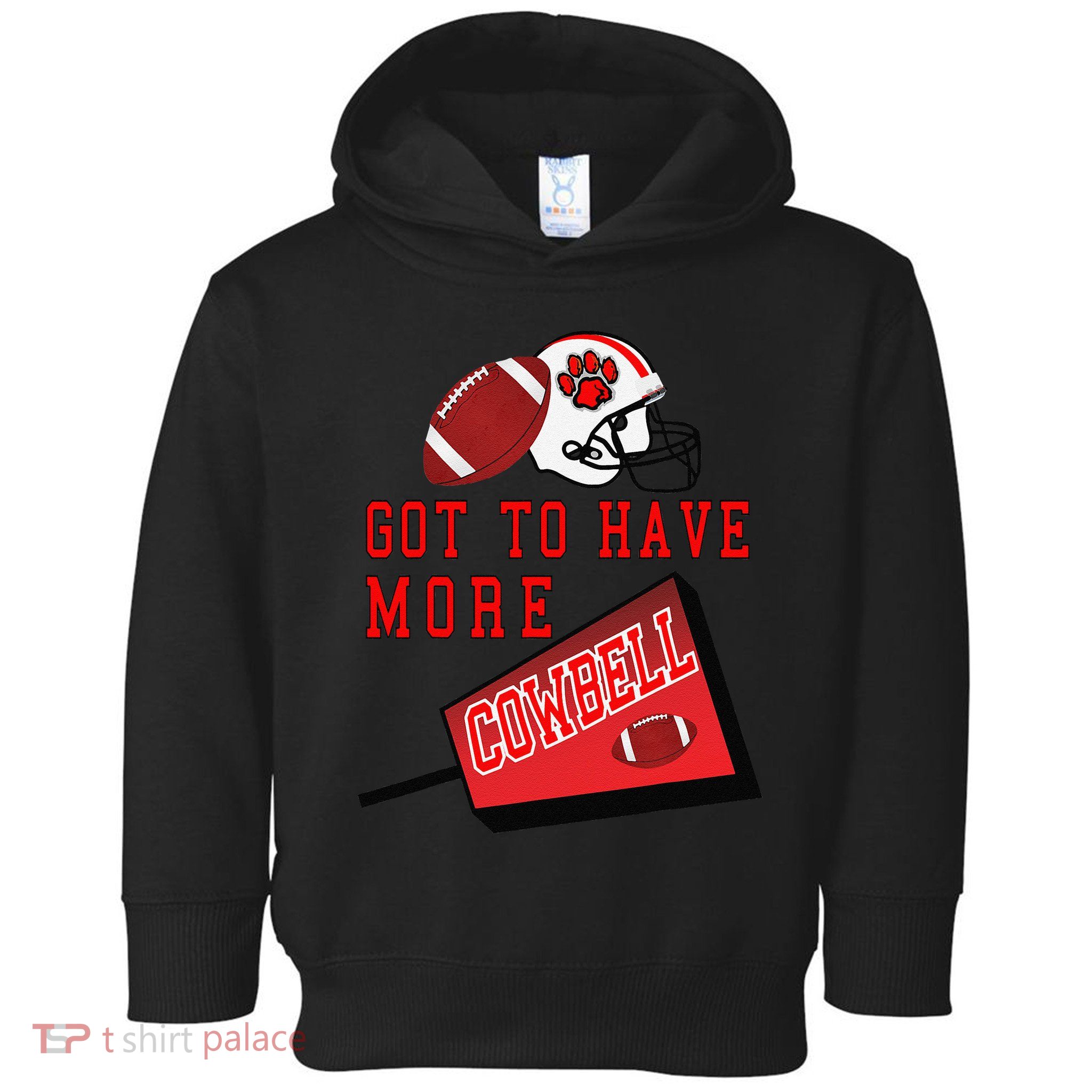Football Cowbell Toddler Hoodie