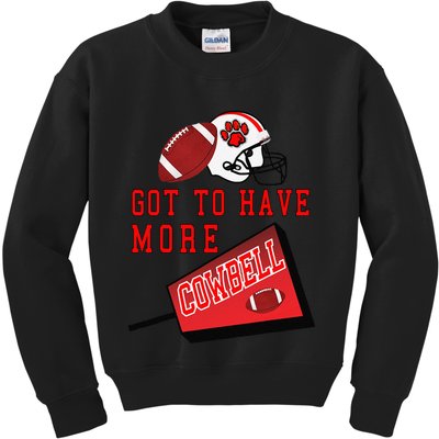 Football Cowbell Kids Sweatshirt
