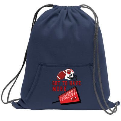 Football Cowbell Sweatshirt Cinch Pack Bag