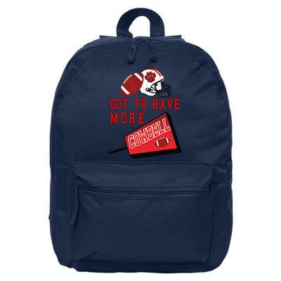 Football Cowbell 16 in Basic Backpack