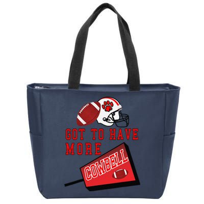 Football Cowbell Zip Tote Bag