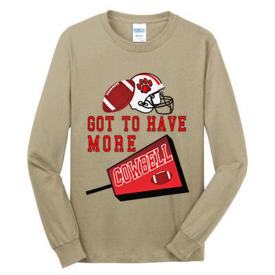 Football Cowbell Tall Long Sleeve T-Shirt