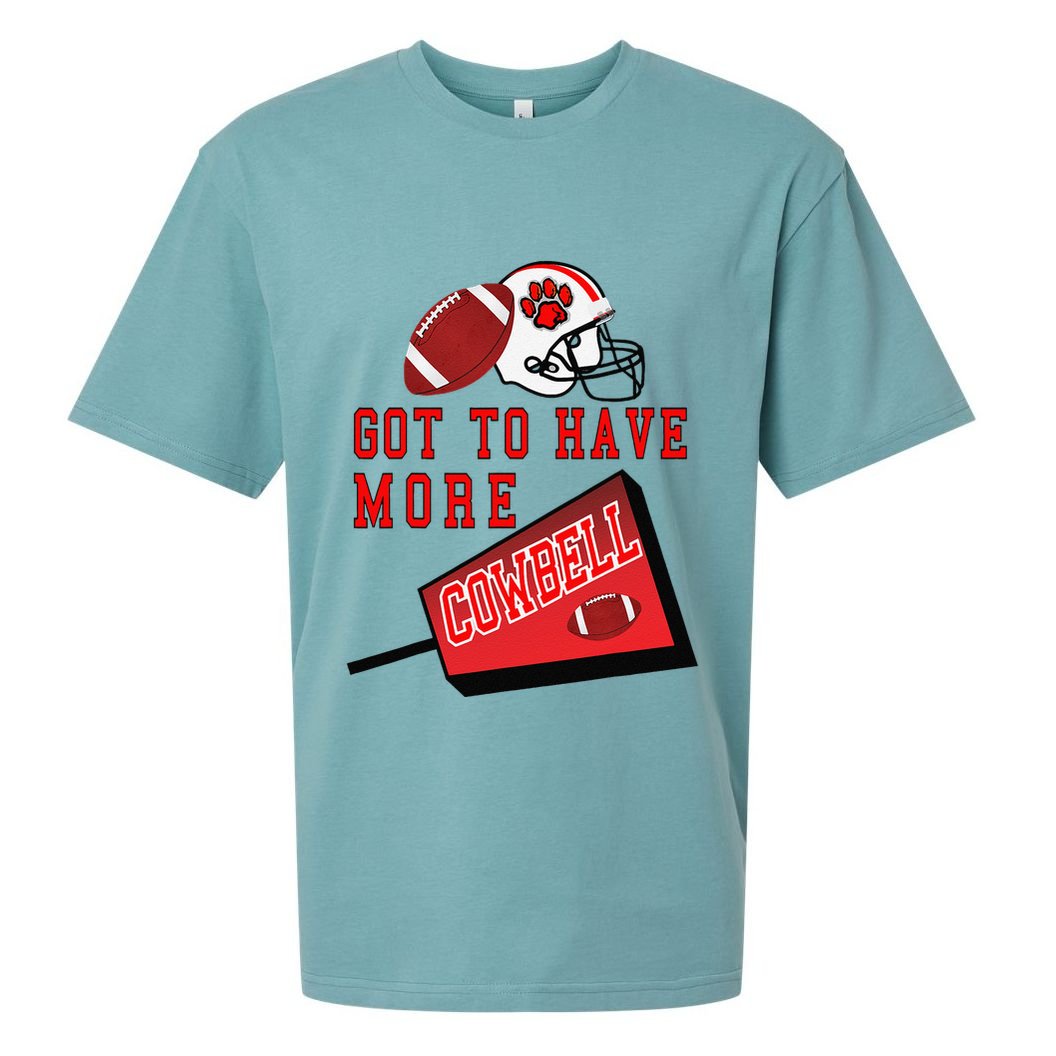 Football Cowbell Sueded Cloud Jersey T-Shirt