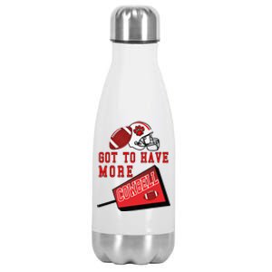 Football Cowbell Stainless Steel Insulated Water Bottle