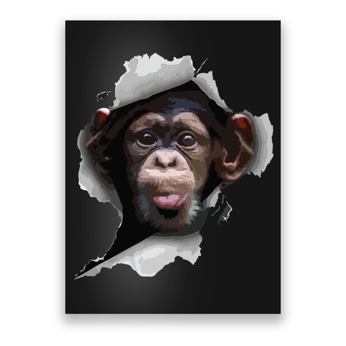 Funny Chimp, Funny Monkey, Monkey Lover Poster