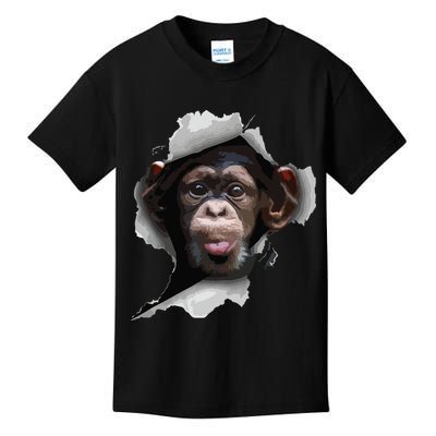 Funny Chimp, Funny Monkey, Monkey Lover Kids T-Shirt