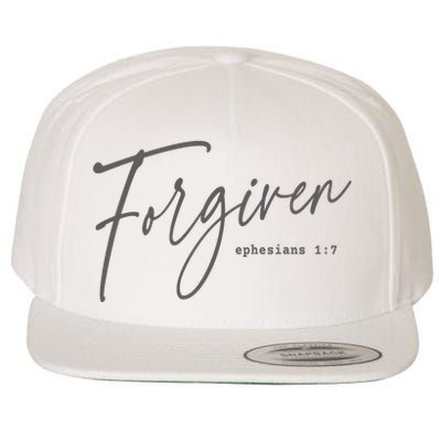 Forgiven Christian  Faith-based Gift for  Church Wool Snapback Cap