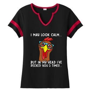 Funny Chicken Funny Farmer Chicken Mom Ladies Halftime Notch Neck Tee