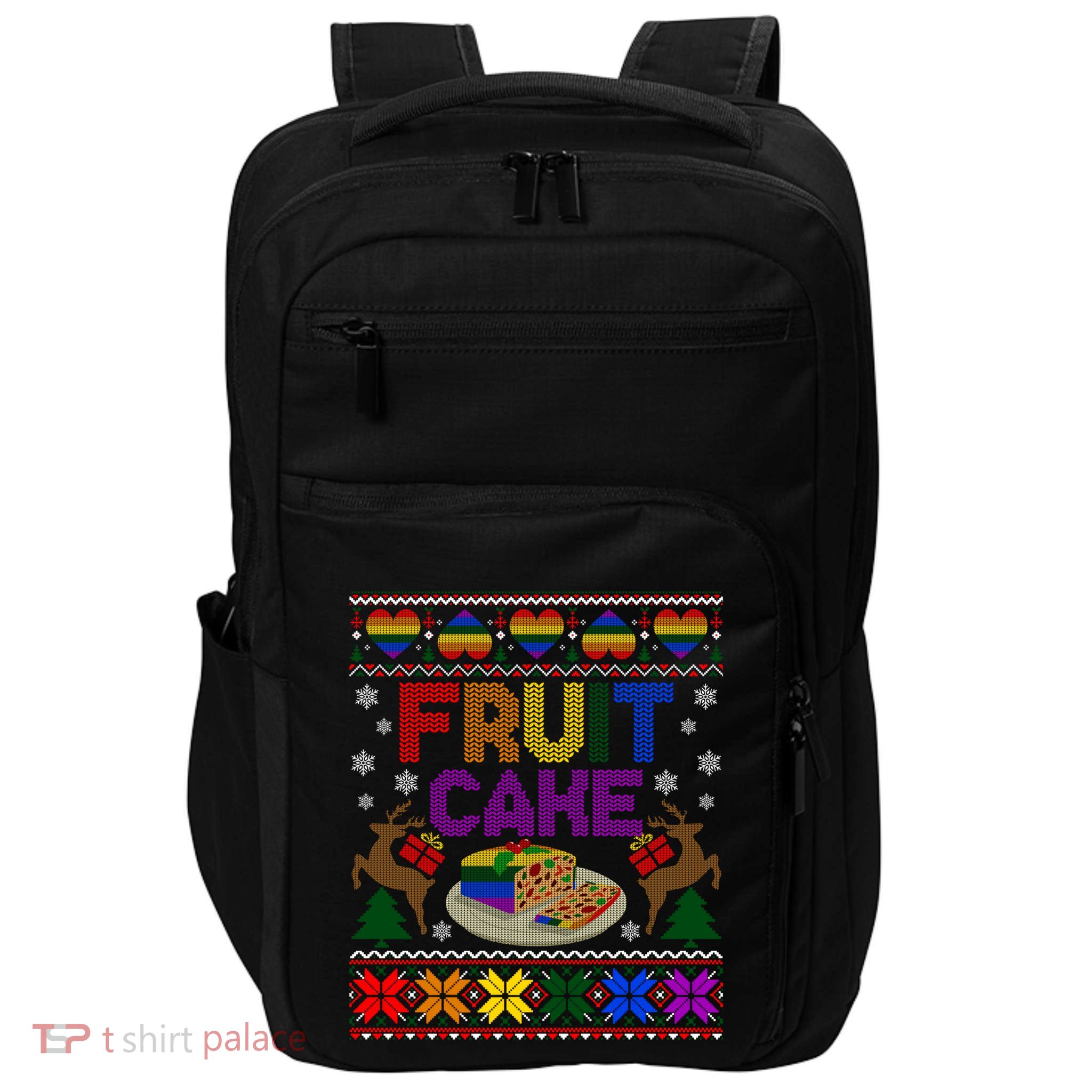 Fruit Cake Funny Ugly Christmas Lgbt Cool Gift Impact Tech Backpack