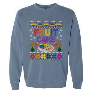 Fruit Cake Funny Ugly Christmas Lgbt Cool Gift Garment-Dyed Sweatshirt