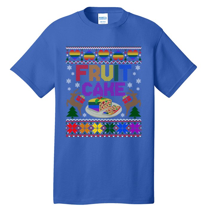 Fruit Cake Funny Ugly Christmas Lgbt Cool Gift Tall T-Shirt