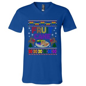 Fruit Cake Funny Ugly Christmas Lgbt Cool Gift V-Neck T-Shirt