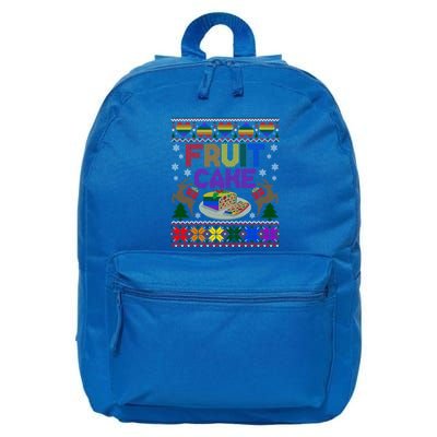 Fruit Cake Funny Ugly Christmas Lgbt Cool Gift 16 in Basic Backpack