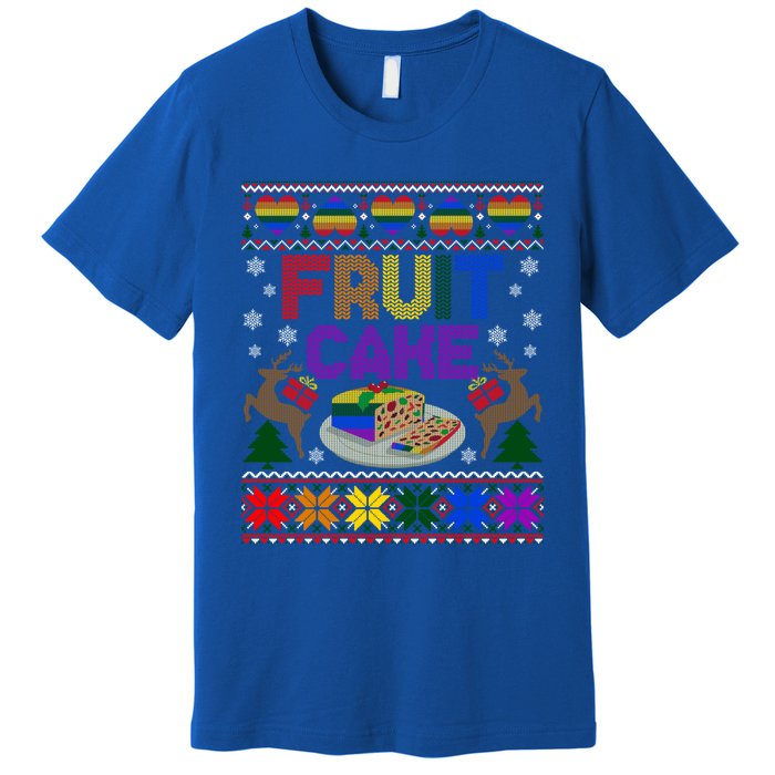 Fruit Cake Funny Ugly Christmas Lgbt Cool Gift Premium T-Shirt