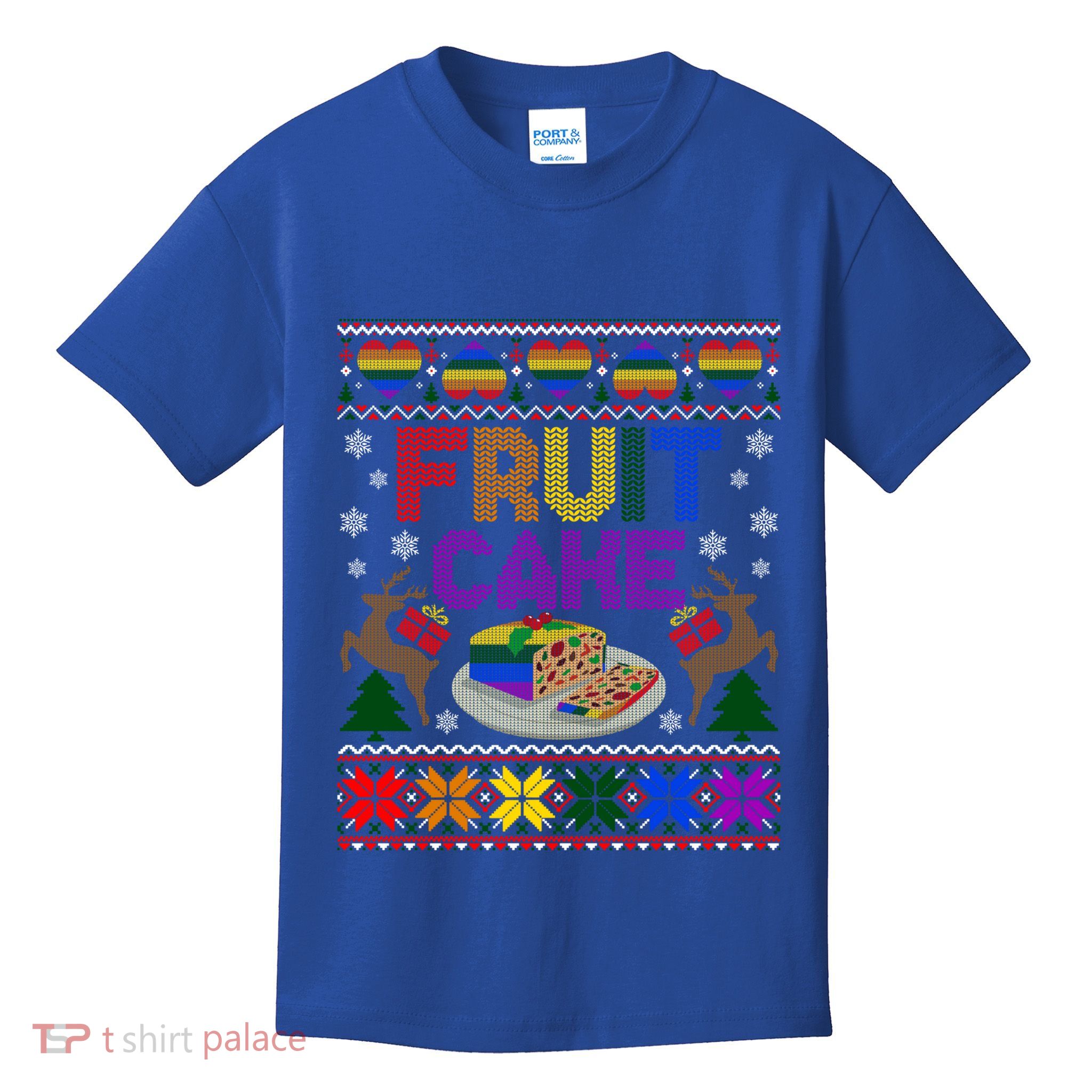 Fruit Cake Funny Ugly Christmas Lgbt Cool Gift Kids T-Shirt