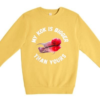 Flowerhorn Cichlid Funny Design Premium Crewneck Sweatshirt