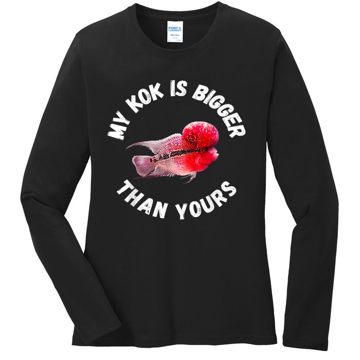 Flowerhorn Cichlid Funny Design Ladies Long Sleeve Shirt