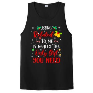 Funny Christmas Family Squad Xmas Funny Gift Being Related To Me Cute Gift PosiCharge Competitor Tank