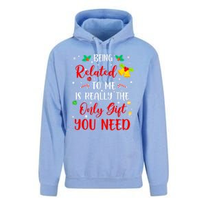 Funny Christmas Family Squad Xmas Funny Gift Being Related To Me Cute Gift Unisex Surf Hoodie