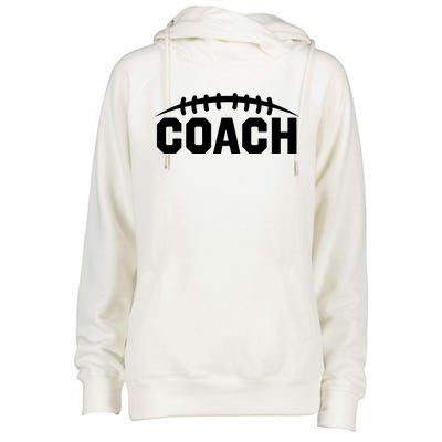 Football Coach Womens Funnel Neck Pullover Hood