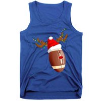 Funny Christmas Football Ball Santa Hat Reindeer Xmas Lights Gift Tank Top