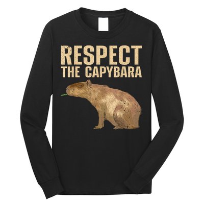 Funny Capybara For Women Cavy Rodent Capybara Lover Long Sleeve Shirt