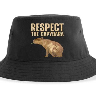 Funny Capybara For Women Cavy Rodent Capybara Lover Sustainable Bucket Hat