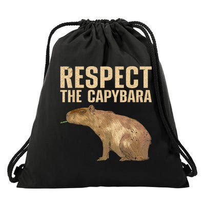 Funny Capybara For Women Cavy Rodent Capybara Lover Drawstring Bag