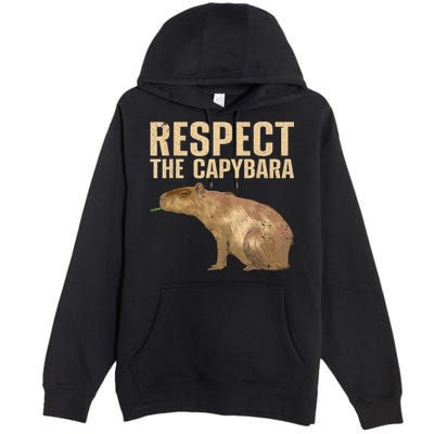 Funny Capybara For Women Cavy Rodent Capybara Lover Premium Pullover Hoodie