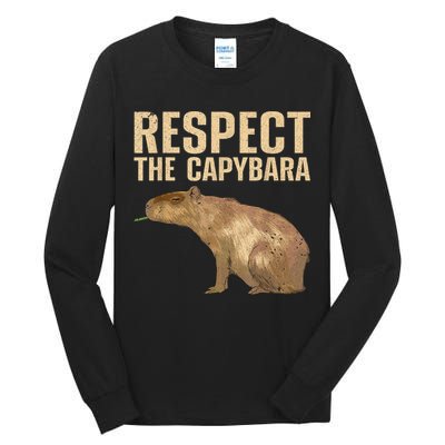 Funny Capybara For Women Cavy Rodent Capybara Lover Tall Long Sleeve T-Shirt