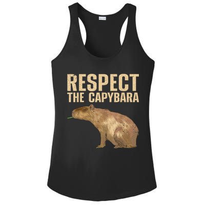 Funny Capybara For Women Cavy Rodent Capybara Lover Ladies PosiCharge Competitor Racerback Tank