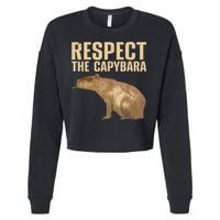 Funny Capybara For Women Cavy Rodent Capybara Lover Cropped Pullover Crew