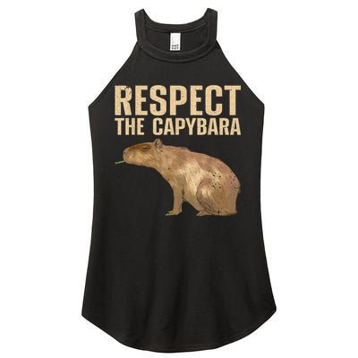 Funny Capybara For Women Cavy Rodent Capybara Lover Women's Perfect Tri Rocker Tank