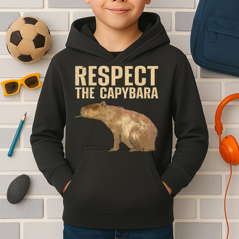 Funny Capybara For Women Cavy Rodent Capybara Lover Kids Hoodie