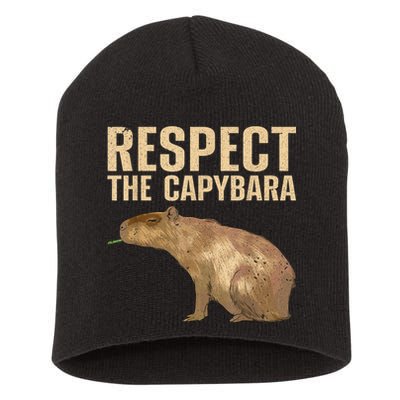 Funny Capybara For Women Cavy Rodent Capybara Lover Short Acrylic Beanie