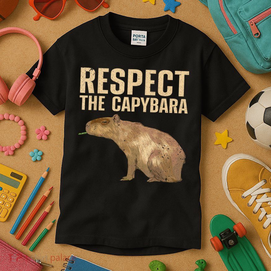 Funny Capybara For Women Cavy Rodent Capybara Lover Kids T-Shirt