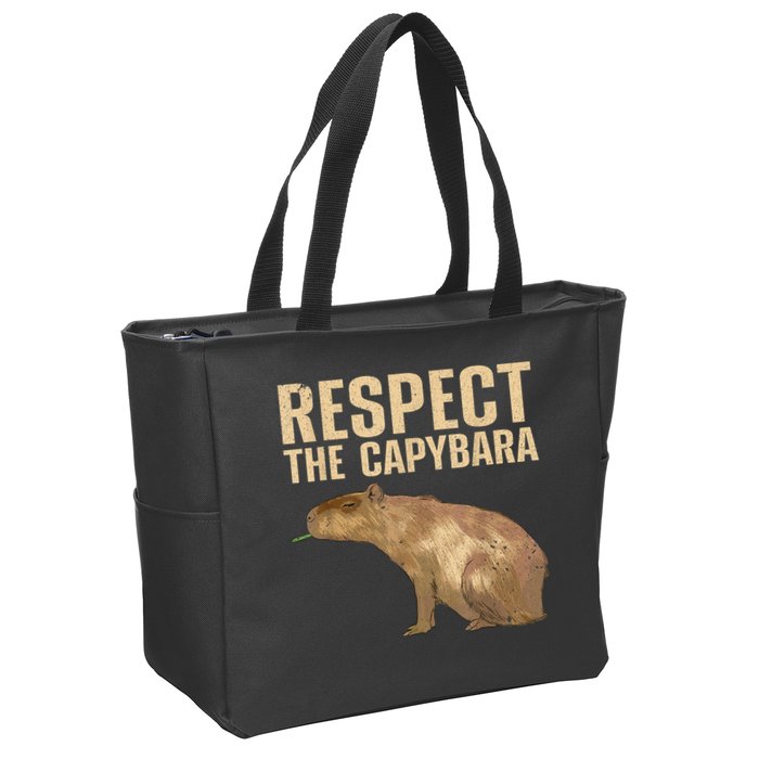 Funny Capybara For Women Cavy Rodent Capybara Lover Zip Tote Bag
