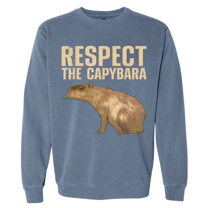 Funny Capybara For Women Cavy Rodent Capybara Lover Garment-Dyed Sweatshirt