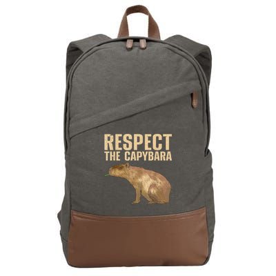 Funny Capybara For Women Cavy Rodent Capybara Lover Cotton Canvas Backpack