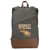 Funny Capybara For Women Cavy Rodent Capybara Lover Cotton Canvas Backpack