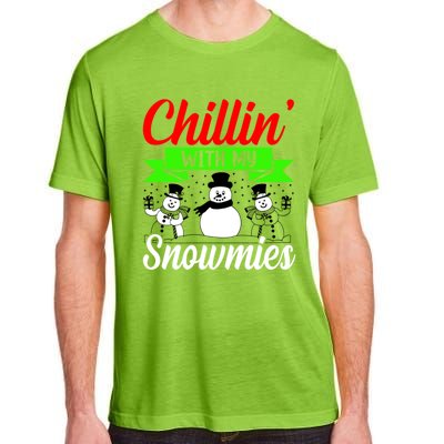 Funny Christmas Family Chillin With My Gnomies Gift Adult ChromaSoft Performance T-Shirt