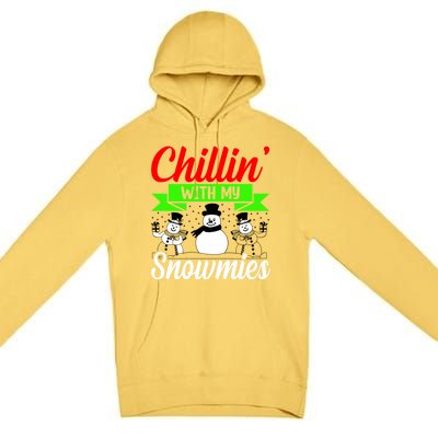 Funny Christmas Family Chillin With My Gnomies Gift Premium Pullover Hoodie