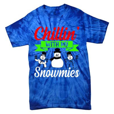 Funny Christmas Family Chillin With My Gnomies Gift Tie-Dye T-Shirt