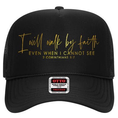 Faith Christian High Crown Mesh Back Trucker Hat