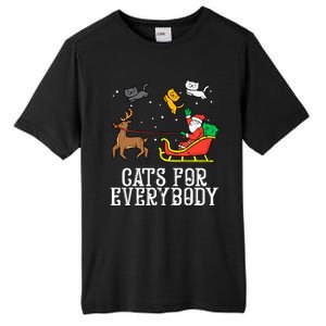 Funny Cats For Everybody Christmas Cat Funny Xmas Santa Gift Tall Fusion ChromaSoft Performance T-Shirt