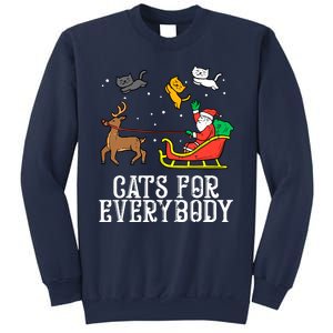 Funny Cats For Everybody Christmas Cat Funny Xmas Santa Gift Sweatshirt