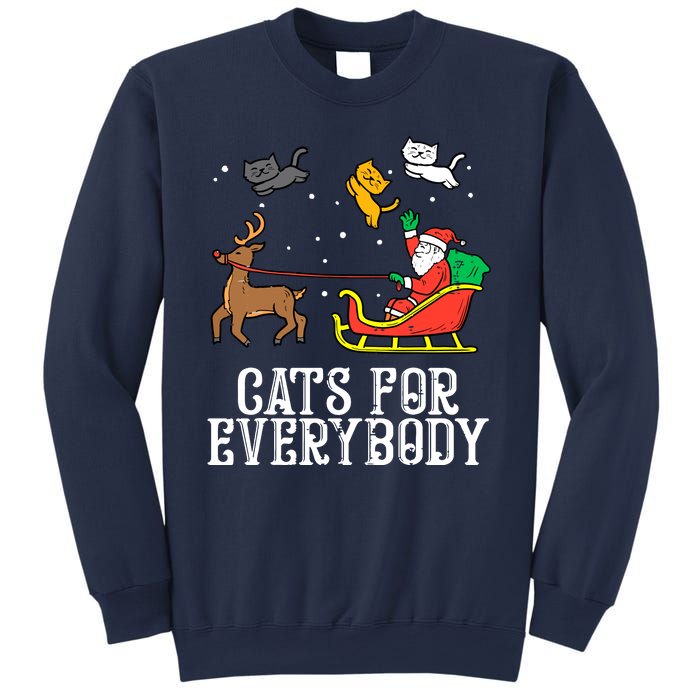 Funny Cats For Everybody Christmas Cat Funny Xmas Santa Gift Sweatshirt